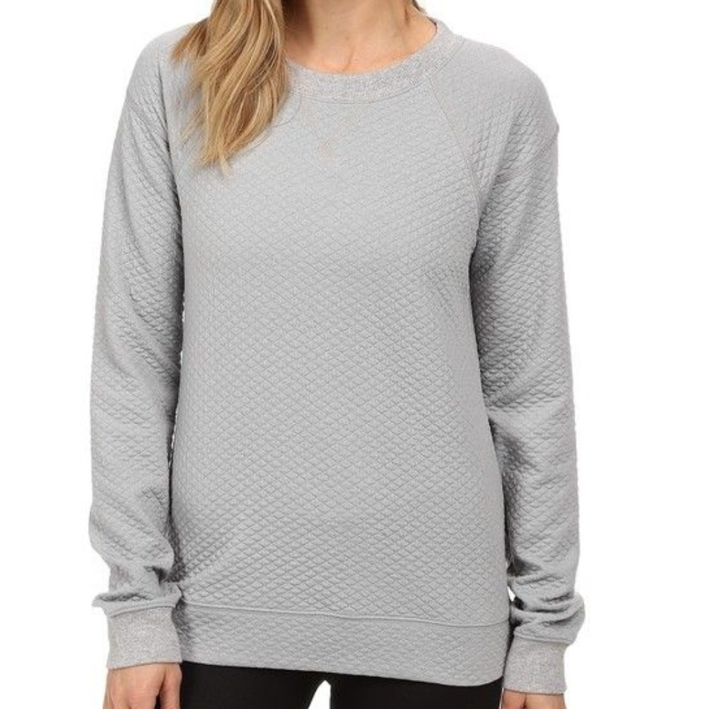 Lucy Activewear Olive Green Quilted Sweater